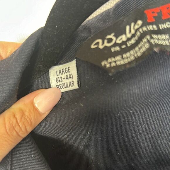 Walls FR Mens Coveralls Workwear Large Fire Resistant Jumpsuit Overall Navy Blue - Picture 5 of 9